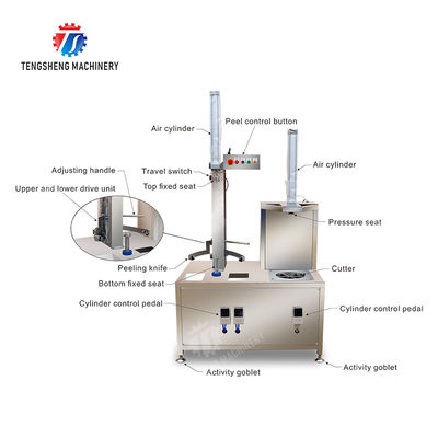 Fruit Vegetable Peeling and Splitting Machine papaya chieh-qua pumpkin wax gourd pineapple watermelon Hami Melon Peeling