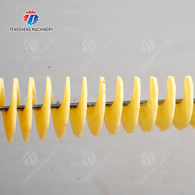 Electric potato twister fries  Potato chips  Potato flake processing production Supplying Cutting Transporting Machine